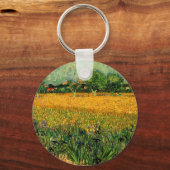 アイリスを前景に描いたアルルの風景（Vincent van Gogh） キーホルダー (正面)