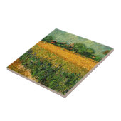 アイリスを前景に描いたアルルの風景（Vincent van Gogh） タイル (側面)