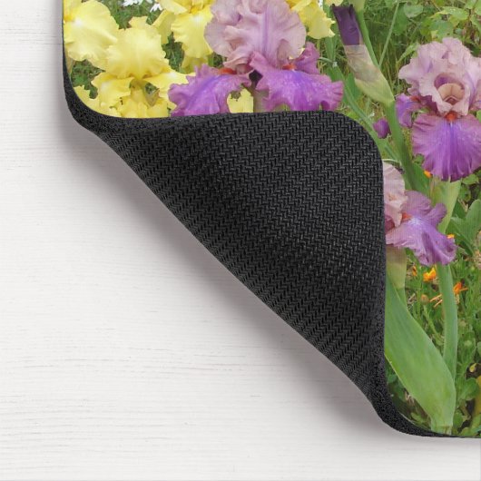 アイリスアイリスズフローラフラワーズコテージガーデン マウスパッド (コーナー)