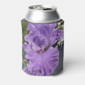 アイリスアイリスパープルフラワーフローララベンダーポスターC 缶クーラー (缶裏面)