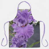 アイリスアイリスパープルフラワーフローララベンダー エプロン (正面)