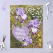 アイリスアイリスパープルフラワー誕生日ガールズネーム 薄葉紙 (クラフト)