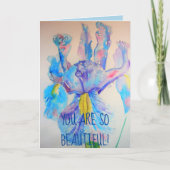 アイリスアートフローラソビューティフル誕生日カード カード (正面)