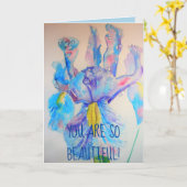 アイリスアートフローラソビューティフル誕生日カード カード (黄色い花)