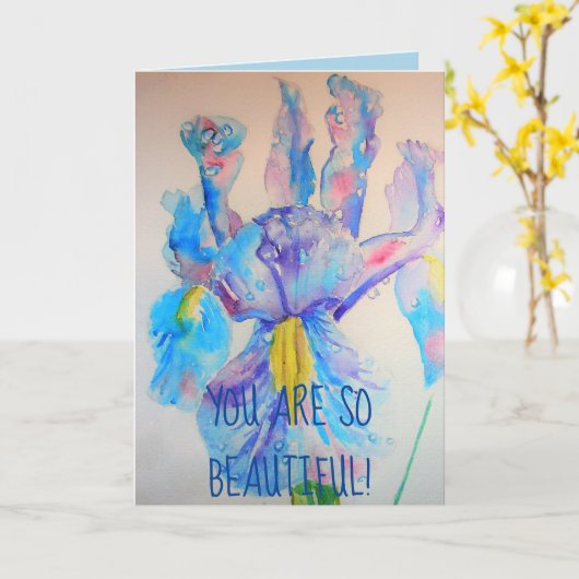 アイリスアートフローラソビューティフル誕生日カード カード (黄色い花)