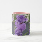 アイリスイリセスパープルフラワーフローララベンダーマグ マグカップ (中央)