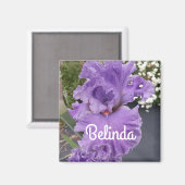 アイリスイリセスパープルフラワーフローララベンダー  マグネット (正面/裏面)