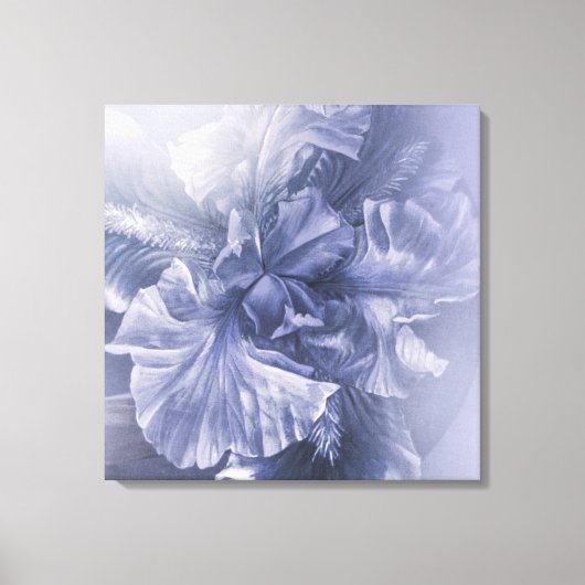 アイリスインナー美しいアニバーサリーシルバーフエ キャンバスプリント (正面)