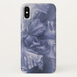 アイリスインナー美しいシルバーアートアイフォンケース iPhone X ケース