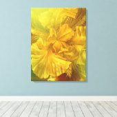 アイリスインナー美しい暖かいイエローアートキャンバス印刷 キャンバスプリント (インサイチュ (ウッドフロア))