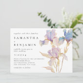 アイリスエレガントオールインワンウォーターカラーフローラ結婚ズ 招待状 (スタンド正面)