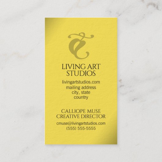 アイリスエレガントスタジオフォトグラファーリスト子供部屋 名刺 (裏面)