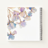 アイリスエレガントフローラブライダルシャワーゲストブック ノートブック (裏面)