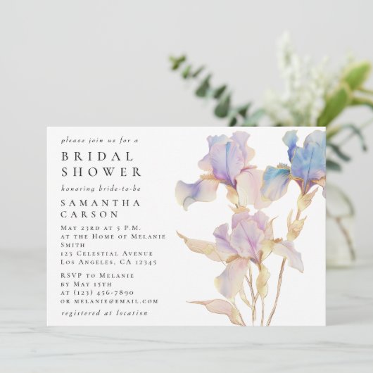アイリスエレガントフローラブライダルシャワー 招待状 (スタンド正面)