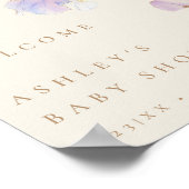 アイリスエレガントフローラベビーシャワー歓迎サイン ポスター (角)