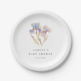 アイリスエレガントフローラベビーシャワー ペーパープレート
