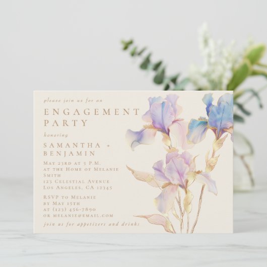 アイリスエレガントフローラ婚約パーティ 招待状 (スタンド正面)