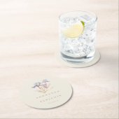 アイリスエレガントフローラ水の色結婚の ラウンドペーパーコースター (インサイチュ)