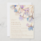 アイリスエレガントフローラ水彩ブライダルシャワー 招待状 (正面)