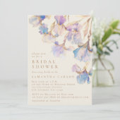 アイリスエレガントフローラ水彩ブライダルシャワー 招待状 (スタンド正面)