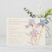 アイリスエレガントフローラ水色ブリデスメイドブランチ 招待状 (スタンド正面)