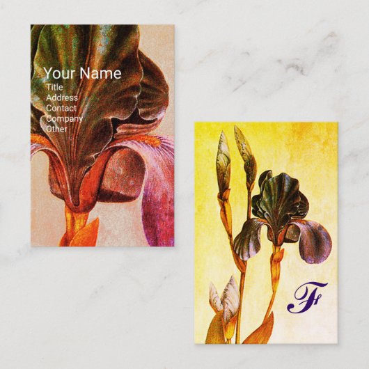 アイリスエレガントモノグラム 名刺 (正面/裏面)