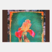 アイリスカラフルフラワー ラッピングペーパーシート (正面3)