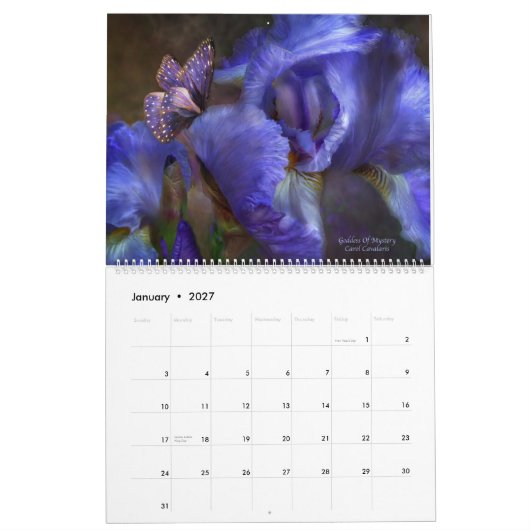 アイリスコレクション1の芸術のカレンダー2014年 カレンダー (1月 2027)