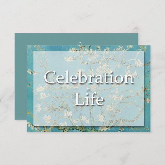 アイリスゴッホ4のお祝いの葬式の発表 招待状 (正面/裏面)