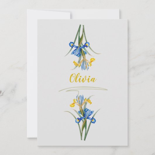 アイリススペインのバイピエール・ジョセフ・レッドエット 招待状 (正面)