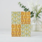 アイリスドラゴンフライ蝶アールヌーボー ポストカード (スタンド正面)