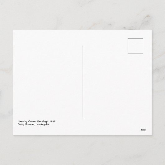 アイリスバイビンセント・ヴァン・ゴッホ シーズンポストカード (裏面)