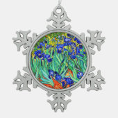 アイリスバイビンセント・ヴァン・ゴッホ スノーフレークピューターオーナメント (正面)