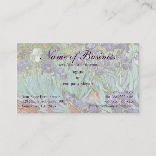 アイリスバイビンセント・ヴァン・ゴッホ 名刺 (正面)