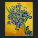 アイリスバイヴァンゴッホ ポスター<br><div class="desc">黄色の背景に花瓶の虹彩，ビンセント・ヴァン・ゴッホの最も有名なフローラの一つ静物画。</div>