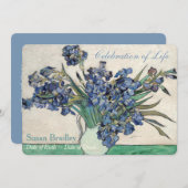 アイリスバンゴッホお祝い葬儀 招待状 (正面/裏面)