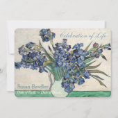 アイリスバンゴッホお祝い葬儀 招待状 (正面)