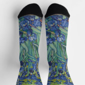 アイリスバンゴッホヴィンテージフローラアートフラワーモノグラム ソックス (上部)