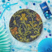 アイリスパターン(William Morris著) ペーパープレート (パーティー)