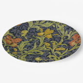 アイリスパターン(William Morris著) ペーパープレート (アングル)