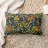 アイリスパターン（William Morris著） ランバークッション (ブランケット)