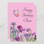アイリスパミラの名前の誕生日カード シーズンカード (正面/裏面)