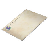 アイリスパーソナライズされたズフラワーモノグラム ノートパッド (アングル)