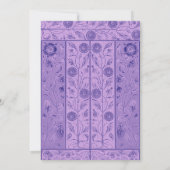 アイリスパープルフラワーズ結婚ダマスク 招待状 (裏面)