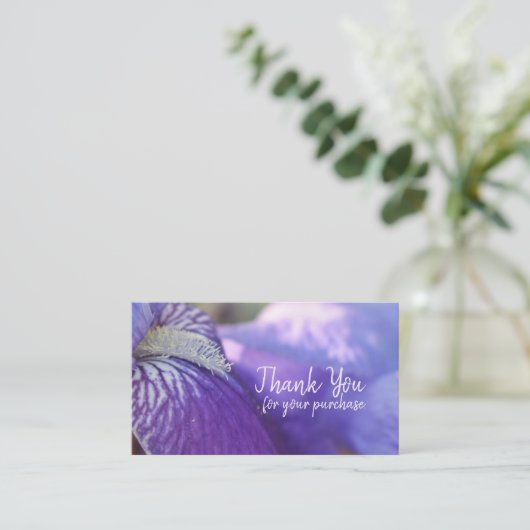アイリスパープルフローラありがとう 名刺 (スタンド正面)