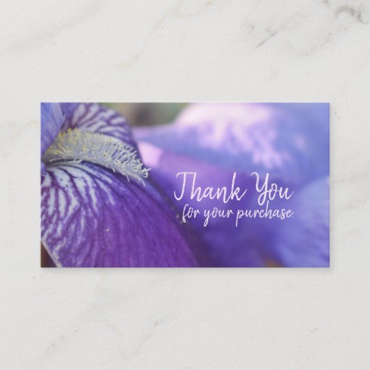 アイリスパープルフローラありがとう 名刺 (正面)