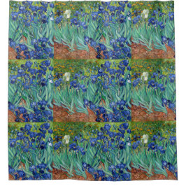 アイリスビンセントゴッホフラワーズファインアート絵画ズ シャワーカーテン