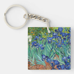 アイリスビンセントゴッホフラワーフィールド絵画ズアート キーホルダー