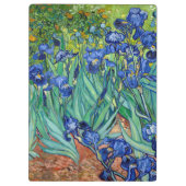 アイリスビンセントゴッホフローラ絵画ヴィンテージ クリップボード (裏面)