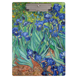 アイリスビンセントゴッホフローラ絵画ヴィンテージ クリップボード